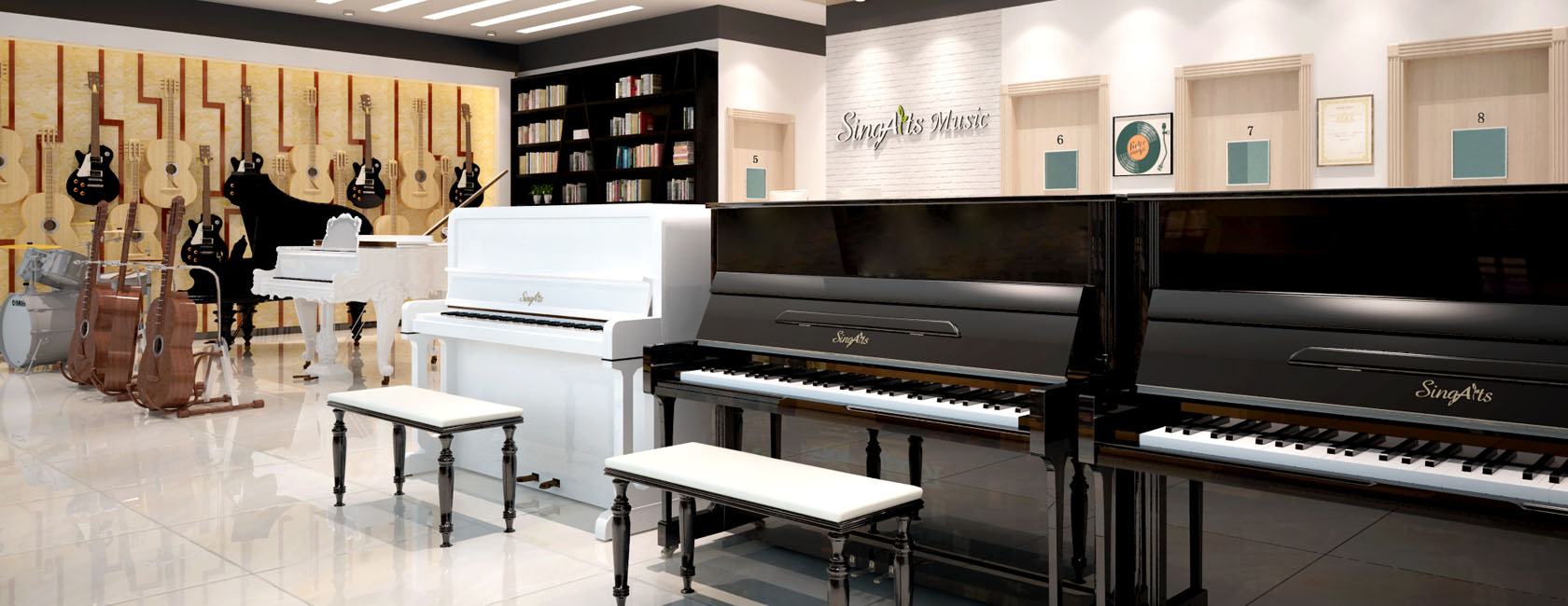 Professional piano tuner servicing an upright piano in Singapore
